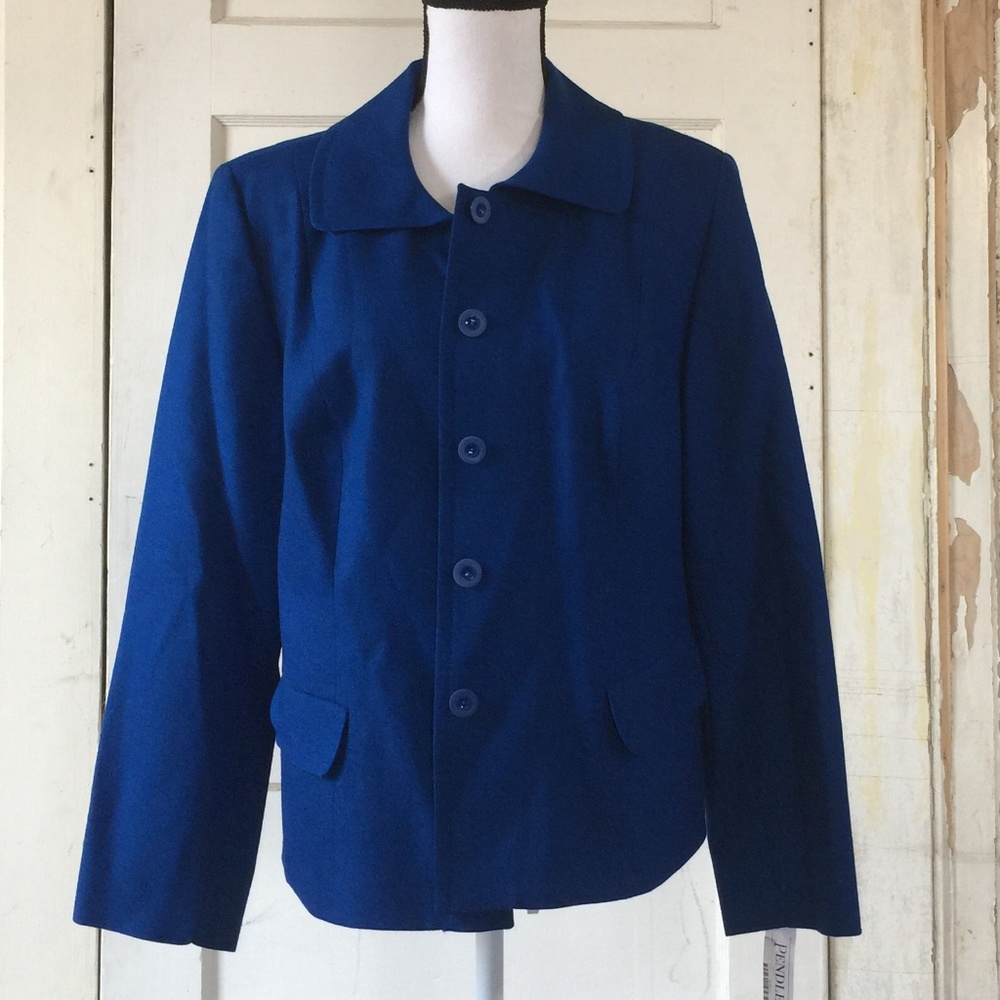 😊PENDLETON Plus Cobalt Blue Button Up Jacket